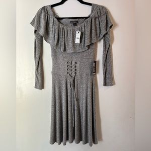 BRAND NEW! Express modern front-tie dress, sz S. Perfect cocktail or date dress.